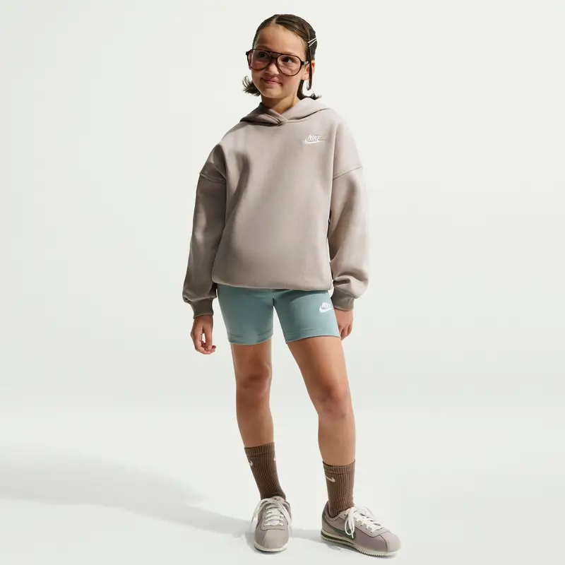 Felpa con cappuccio per bambini Nike Club Fleece Blanc