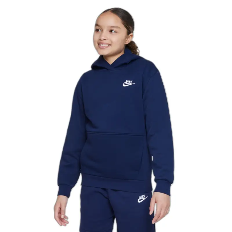 Felpa con cappuccio per bambini Nike Club Fleece LBR Bleu