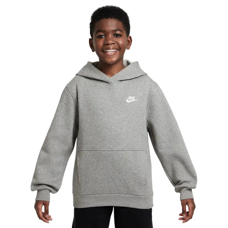 Felpa con cappuccio per bambini Nike Club Fleece LBR Gris