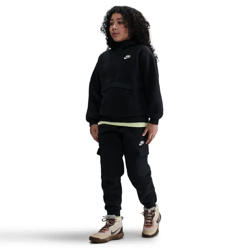 Felpa con cappuccio per bambini Nike Club Fleece Noir