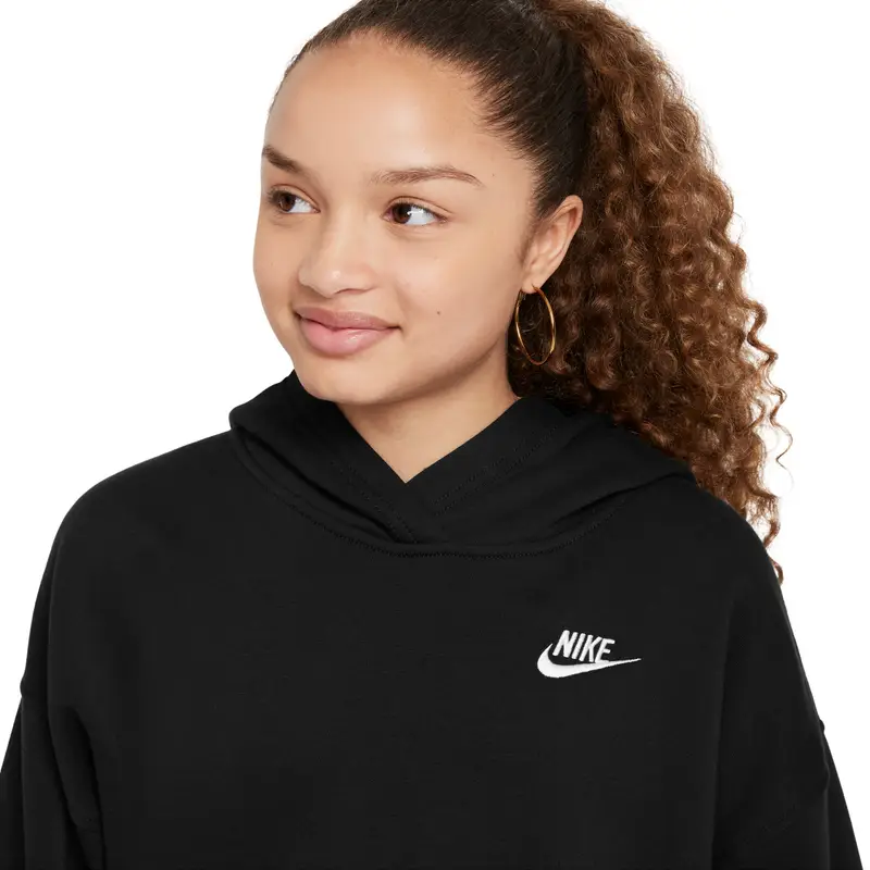 Felpa con cappuccio per bambini Nike Club Fleece Noir