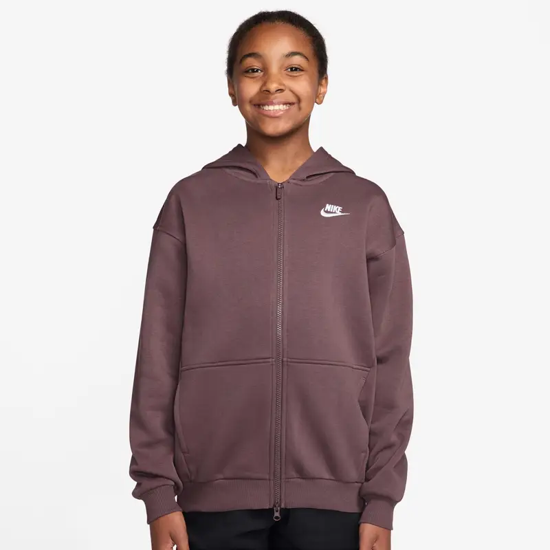 Felpa con cappuccio per bambini Nike Club Fleece Noir