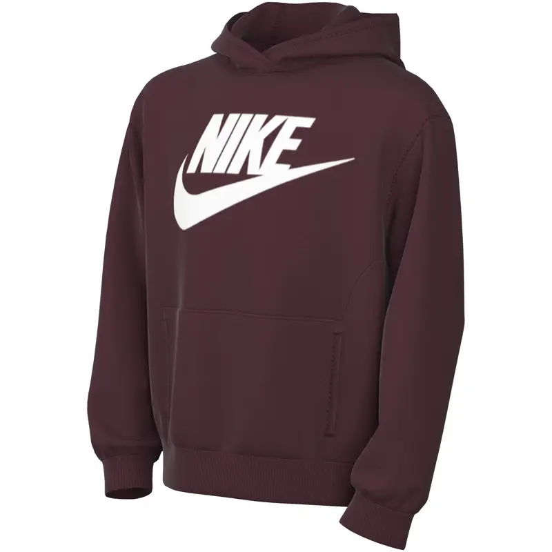Felpa con cappuccio per bambini Nike Club Fleece Rouge