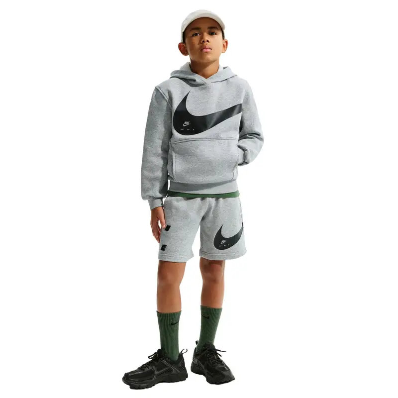 Felpa con cappuccio per bambini Nike Club Gris