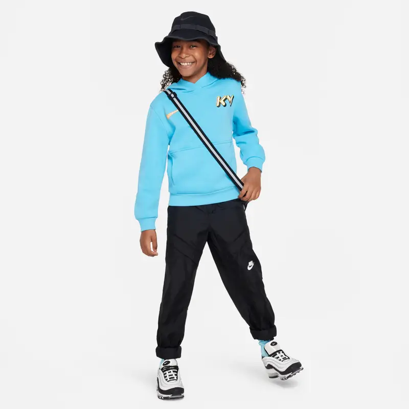 Felpa con cappuccio per bambini Nike KM Club Fleece Bleu