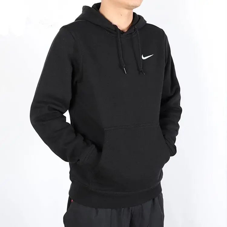 Nike Felpa con cappuccio sportiva casual uomo nero miniatura 3