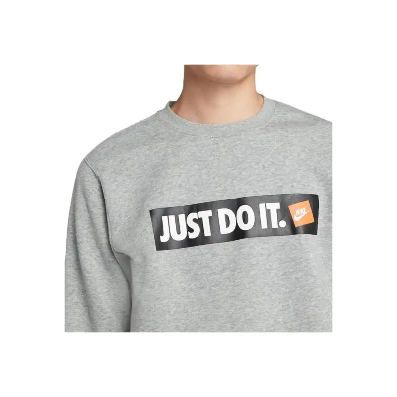 Felpa con cappuccio sportiva Nike con stampa logo a lettere da uomo Grigio 928700-063 S miniatura 5