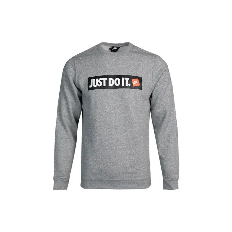 Felpa con cappuccio sportiva Nike con stampa logo a lettere da uomo Grigio 928700-063 XL