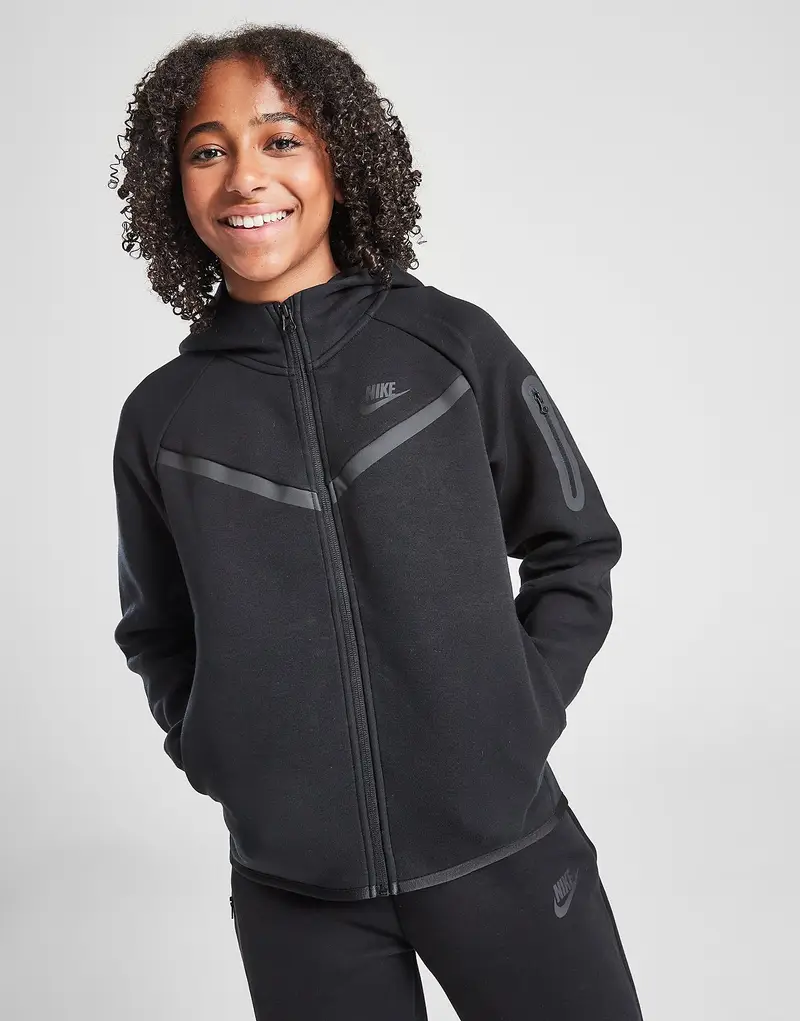 Felpa con Cappuccio Tech Fleece Junior, Nero