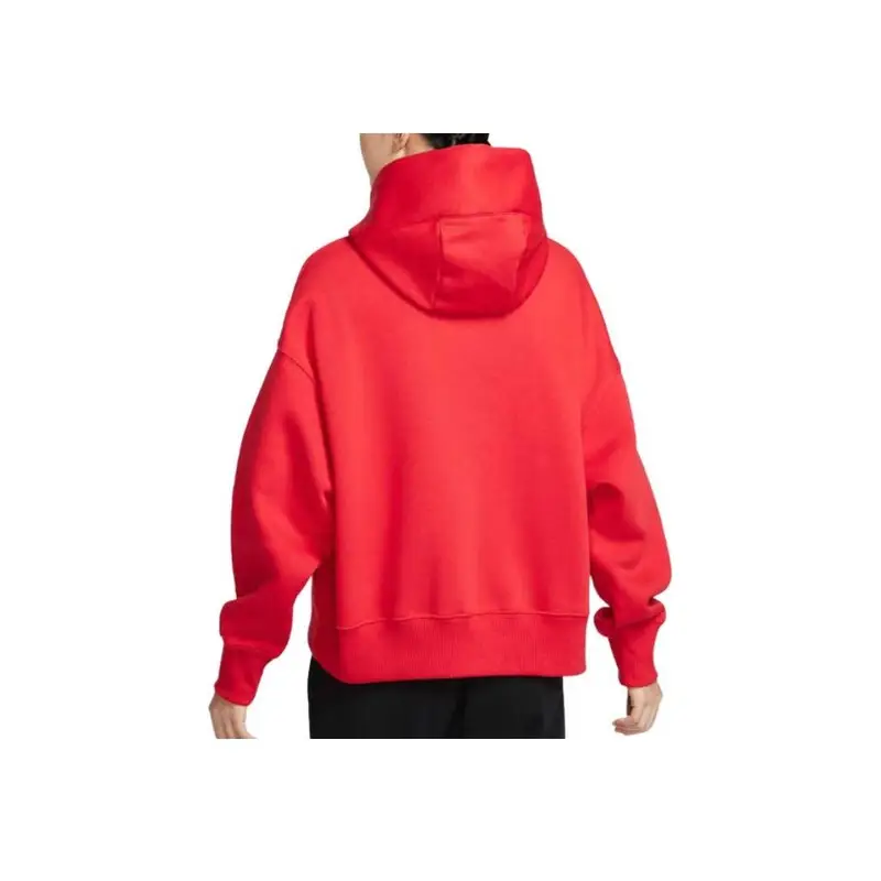 Felpa con cappuccio versatile casual sportiva alla moda Nike da donna rossa DQ5859-657 M miniatura 2