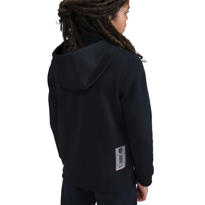 Felpa con cappuccio zip per ragazzi Atlético Madrid 2025/26 Noir