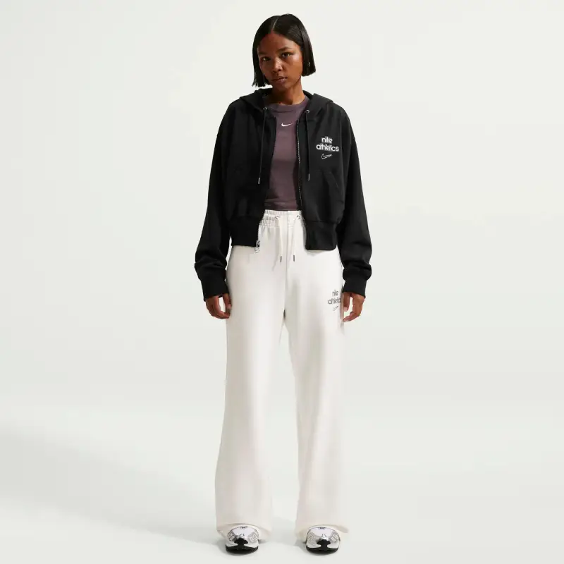 Felpa con cerniera a cappuccio da donna Nike Phoenix Noir