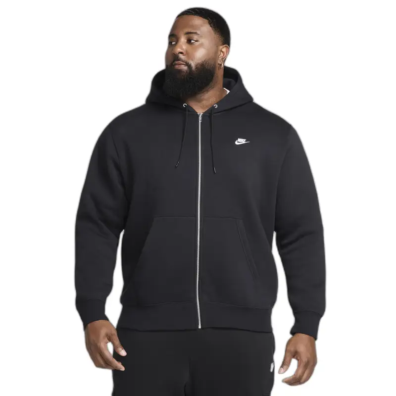 Felpa con cerniera a cappuccio Nike Club Noir