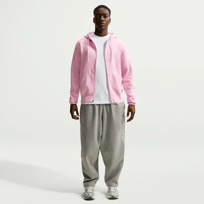 Felpa con cerniera a cappuccio Nike Club Rose