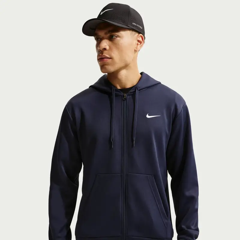 Felpa con cerniera a cappuccio Nike Hyverse FLC Bleu