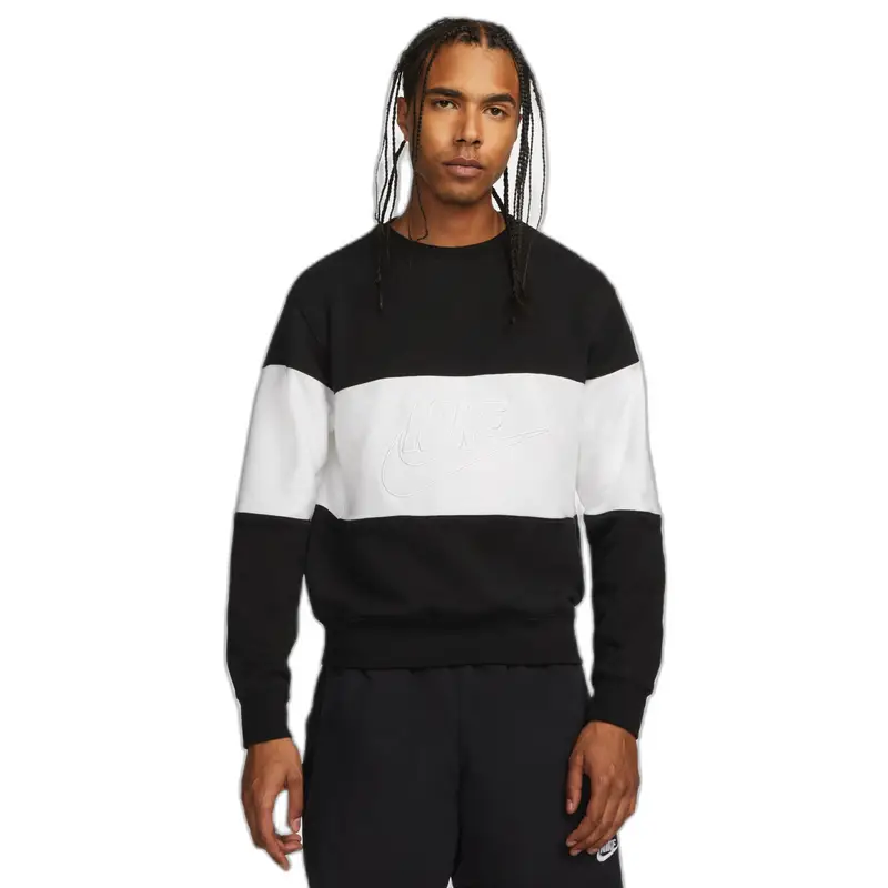 Felpa con scollo rotondo Nike Club+ FT CB Noir