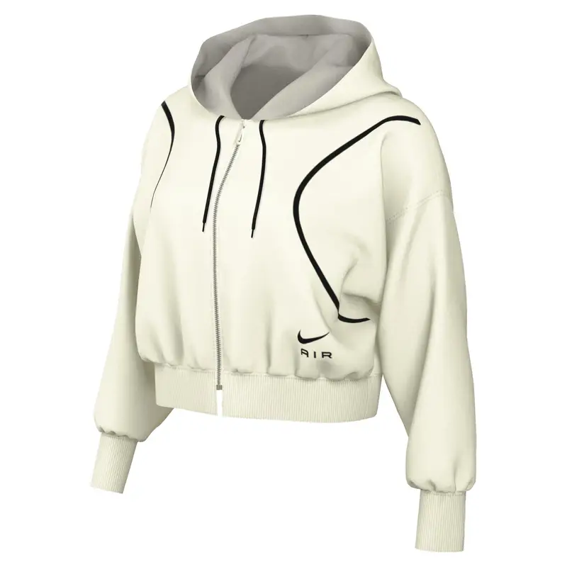 Felpa con zip da donna Nike Sportswear Air Blanc