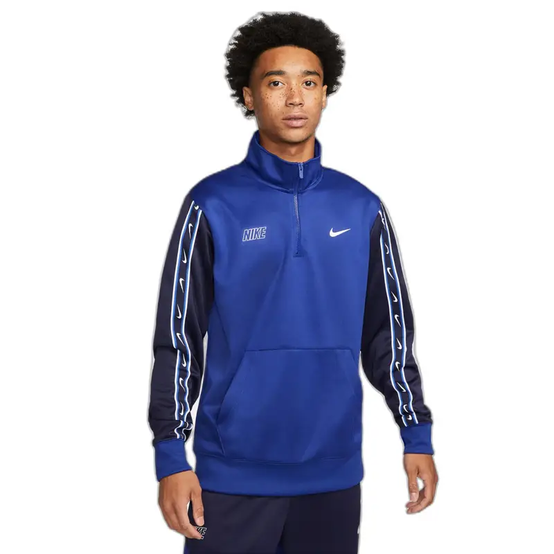 Felpa con zip Nike Sportswear Repeat PK Hz Bleu