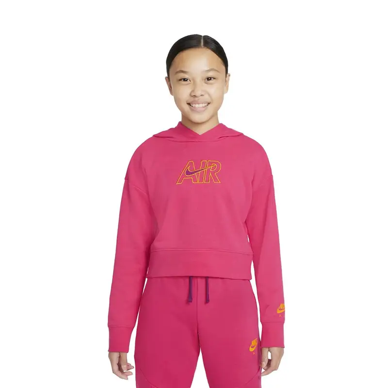 Felpa Crop Top Con Cappuccio Fuxia Ragazza S - Ragazzo