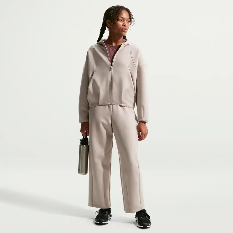 Felpa da bambina con cappuccio Nike MAVN Blanc