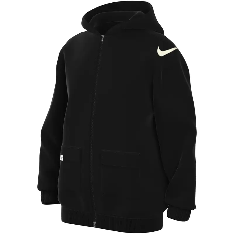 Felpa da bambina con cappuccio Nike Noir