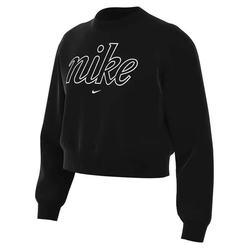 Felpa da bambina Nike Club Fleece Noir