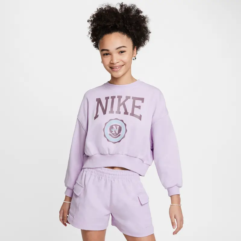 Felpa da bambina Nike Club Violet
