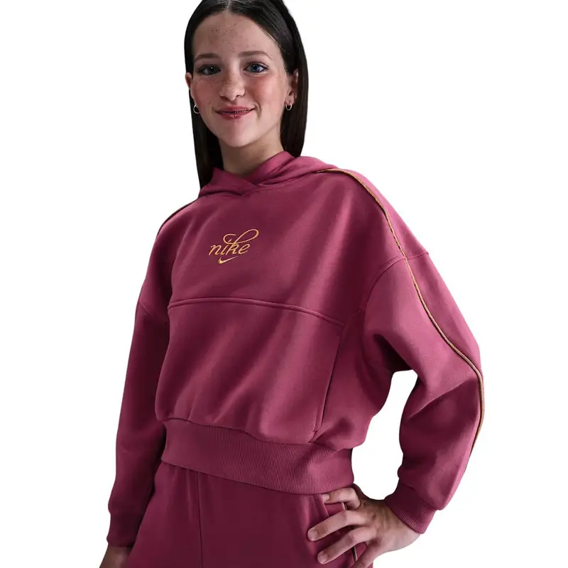 Felpa da bambina Nike NSW Club Rouge