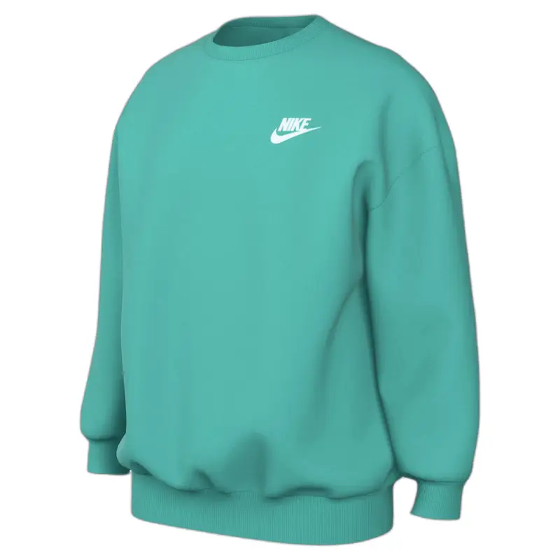 Felpa da bambino con scollo rotondo oversize Nike Club Fleece Vert