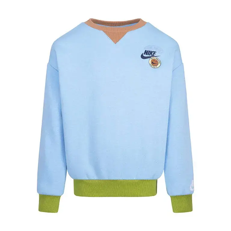 Felpa da bambino Nike NSW Colorblock RIB Bleu