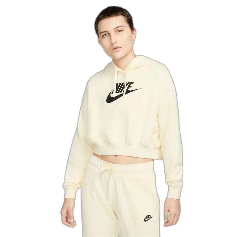 Felpa da donna con cappuccio Nike Club GX Beige