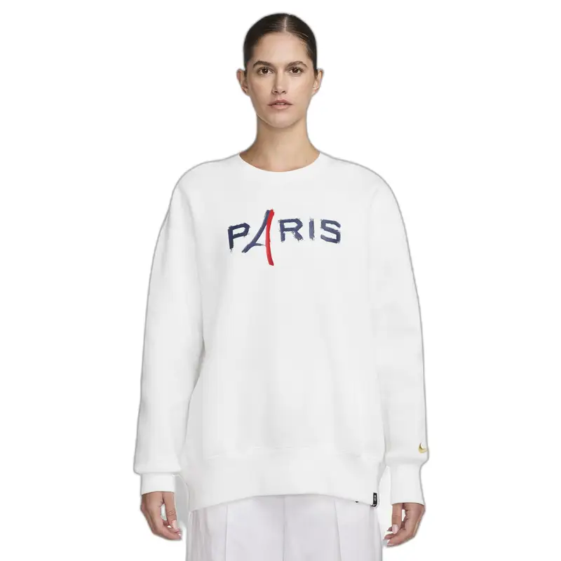Felpa da donna Nike Paris Saint-Germain Phoenix Fleece Blanc