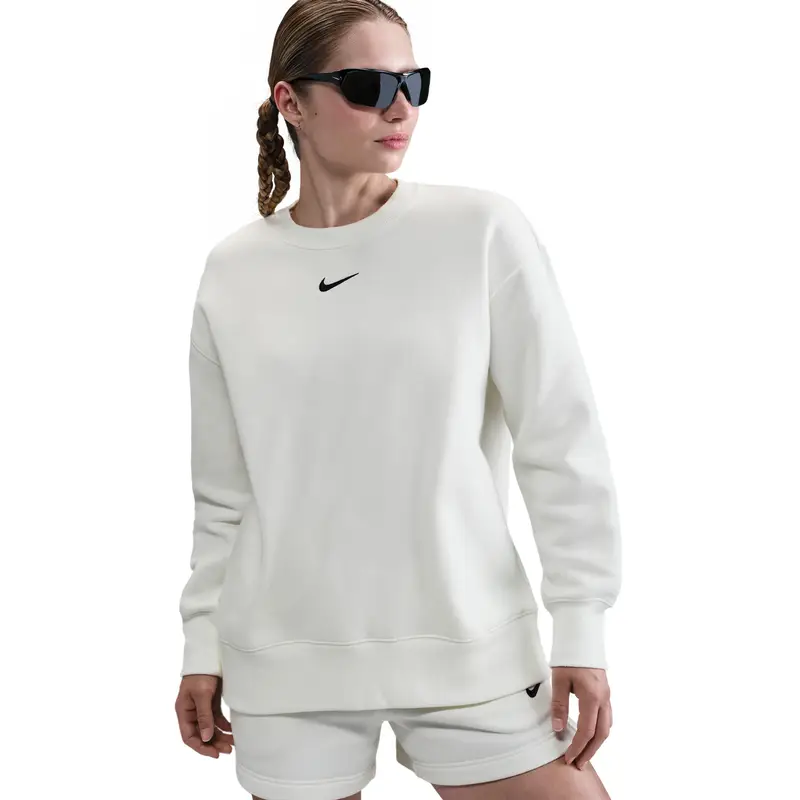 Felpa da donna Nike Phoenix Fleece Beige