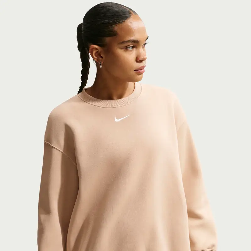 Felpa da donna Nike Phoenix Fleece Beige