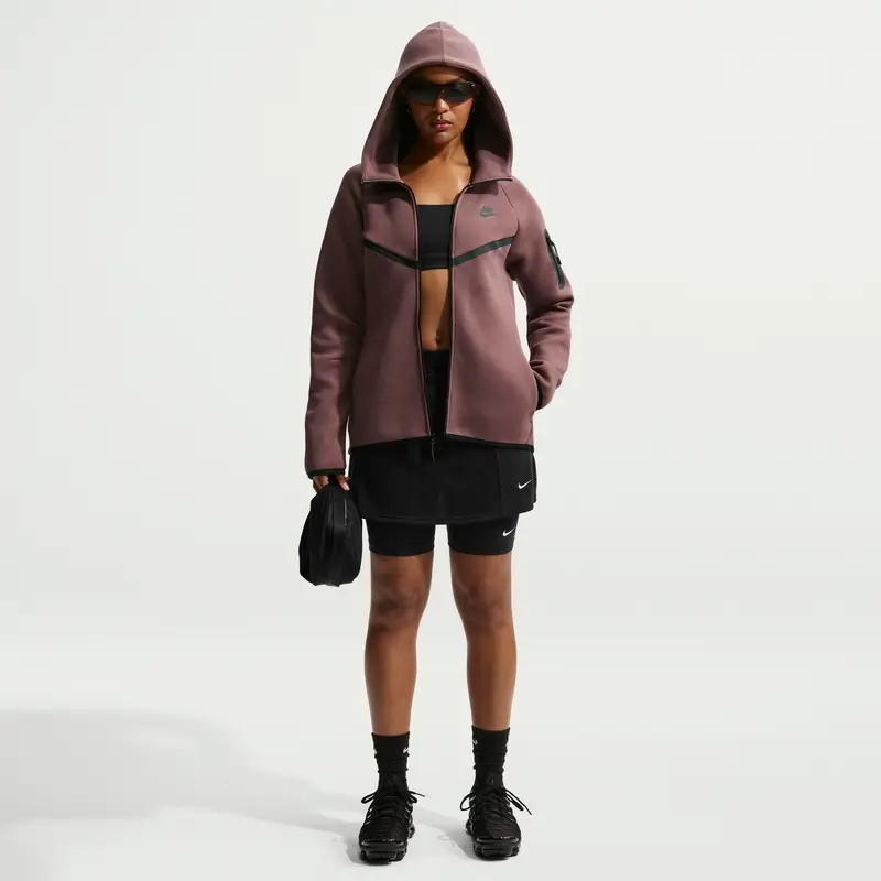 Felpa da donna Nike Sportswear Tech Fleece Windrunner Marron