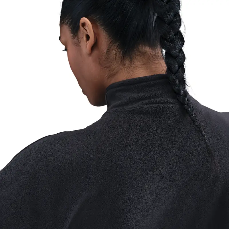 Felpa donna con mezza zip Nike One TF Noir