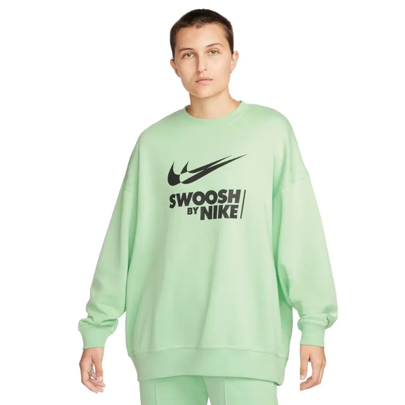 Felpa donna girocollo Nike Fleece Oversize Vert