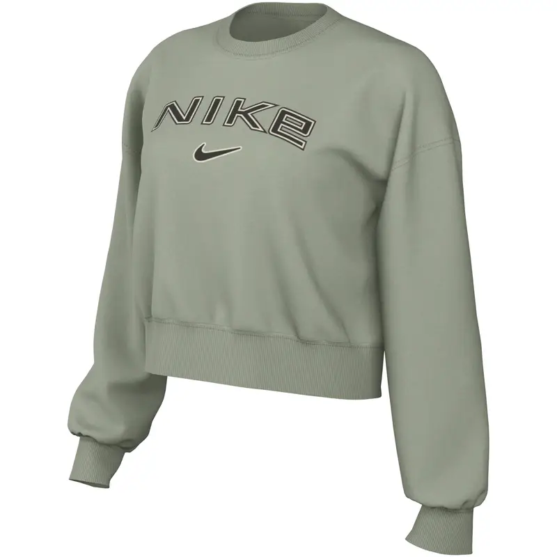 Felpa donna ultra-oversize con logo sullo scollo rotondo Nike Phoenix Fleece Vert