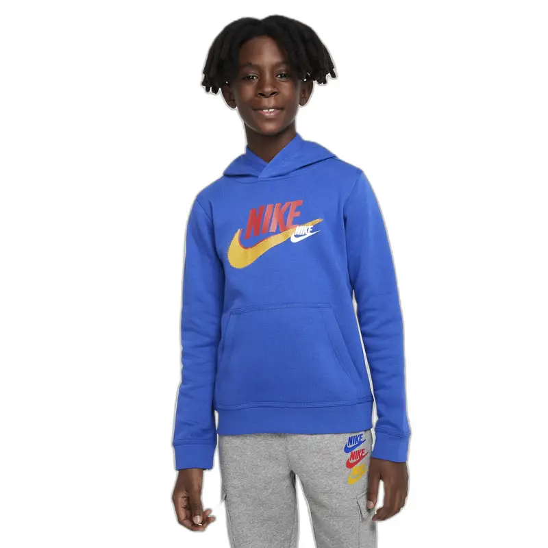 Felpa felpa con cappuccio per bambini Nike Standard Issue Fleece PO BB Bleu