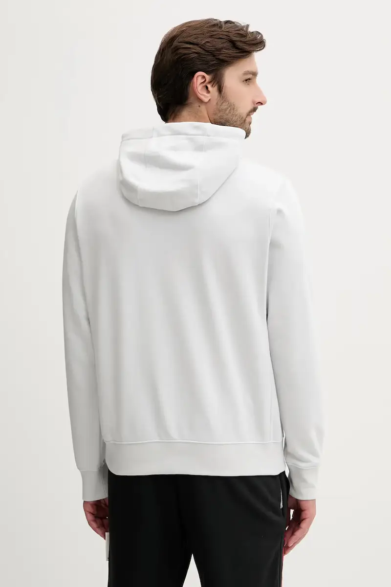 felpa French Terry Club Hoodie uomo colore grigio con cappuccio 01D1-0BB-9B-PF5 miniatura 3