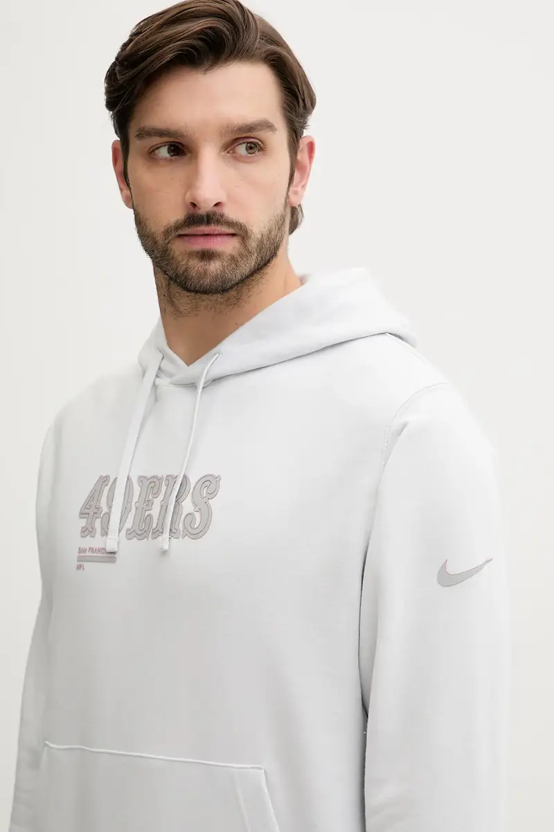 felpa French Terry Club Hoodie uomo colore grigio con cappuccio 01D1-0BB-9B-PF5 miniatura 4