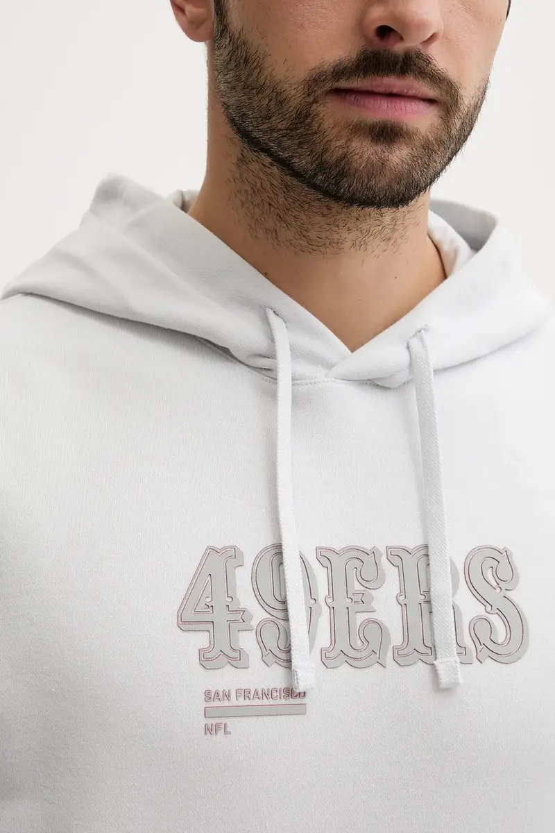 felpa French Terry Club Hoodie uomo colore grigio con cappuccio 01D1-0BB-9B-PF5 miniatura 5