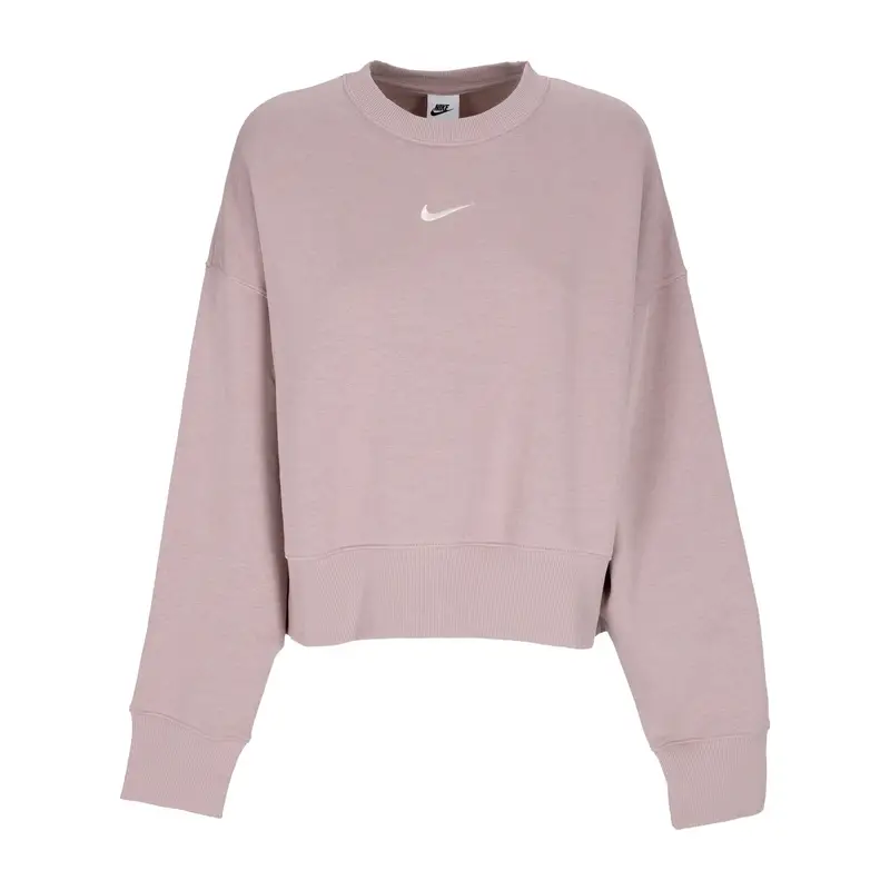 Felpa Girocollo Corta Donna W Sportswear Phoenix Fleece Over-oversized Crewneck Diffused Taupe/sail