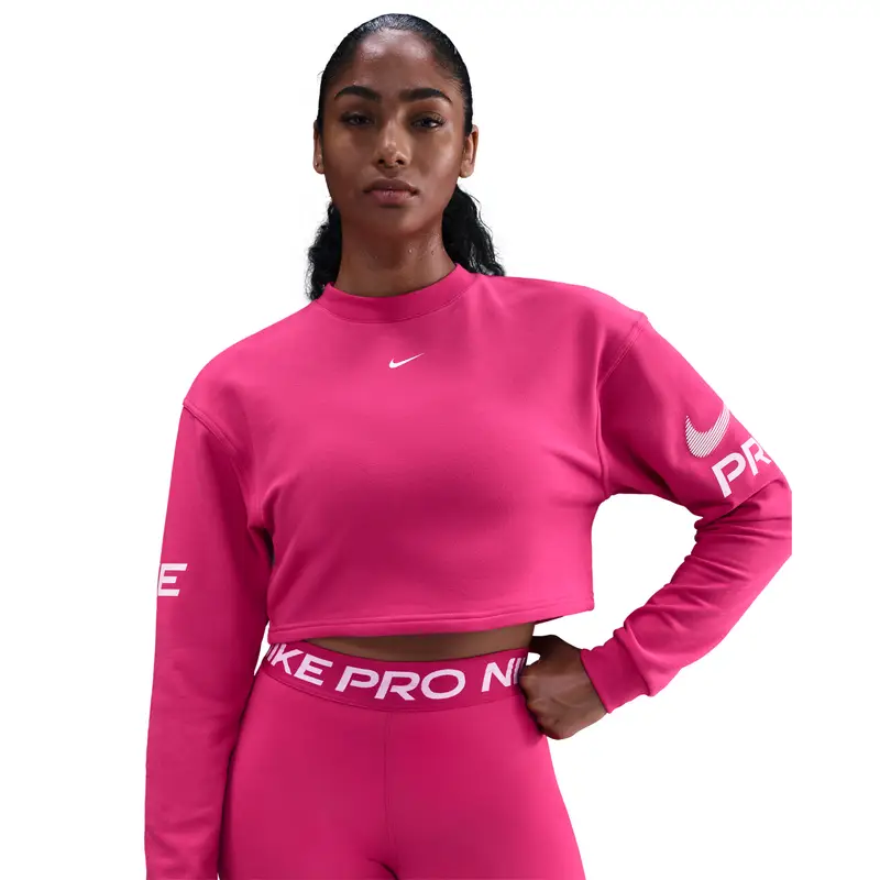 Felpa girocollo donna Nike Pro Rose