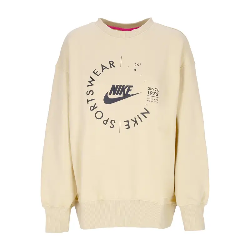 Felpa Girocollo Donna Sportswear Fleece Oversized Utility Crewneck Team Gold