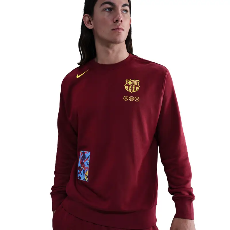 Felpa girocollo FC Barcellona Sportswear 2025/26 Rouge