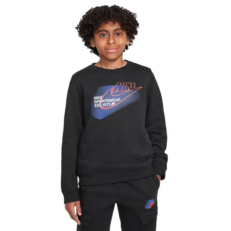 Felpa Girocollo Logo Nero Bambino M