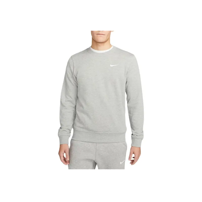 Felpa Girocollo Manica Lunga in French Terry Nike Club Fleece Uomo Felpa Grigio Scuro 637903-063 L