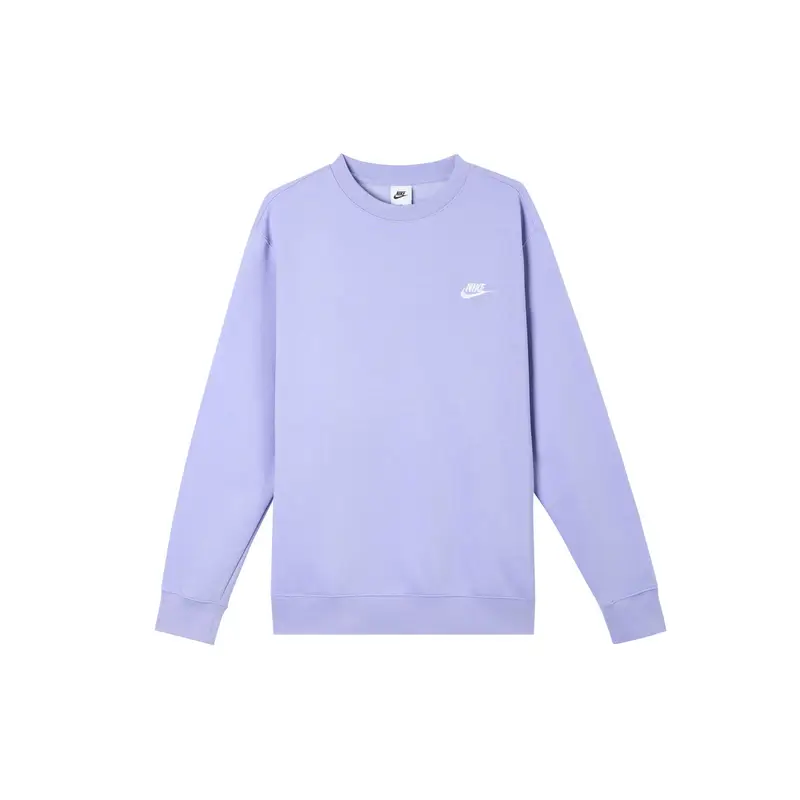 Felpa Girocollo Nike Sportswear Club con Stampa Logo Uomo Felpa Viola Chiaro BV2663-569