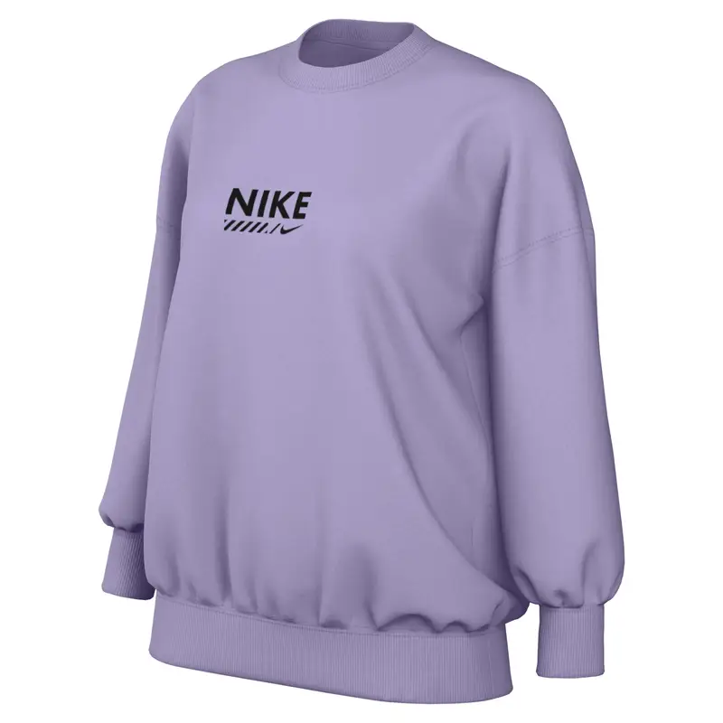 Felpa girocollo oversize da donna Nike Fleece Violet